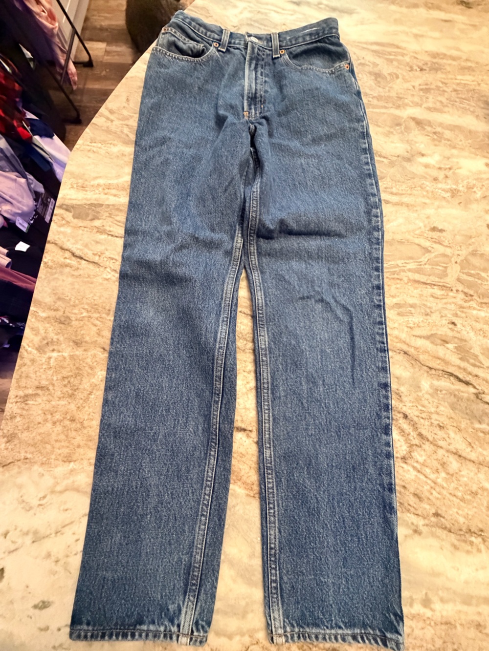 GAP Classic Size 8 Medium Wash High Rise Wide Leg 100% Cotton Jeans